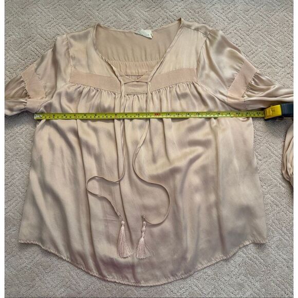 Flannel Australia Pink/Peach Silk Blouse - Picture 3 of 9